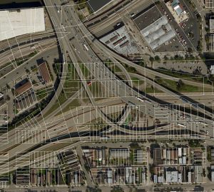 Dan Ryan and Stevenson expressway interchange in Bridgeport-Chinatown